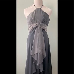 Halter Silk Chiffon Gown.       BCBGMaxazria
